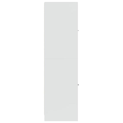 Armoire d'apothicaire blanc brillant bois d’ingénierie