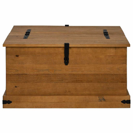 Coffre de rangement HALDEN 91x91x47 cm bois massif pin