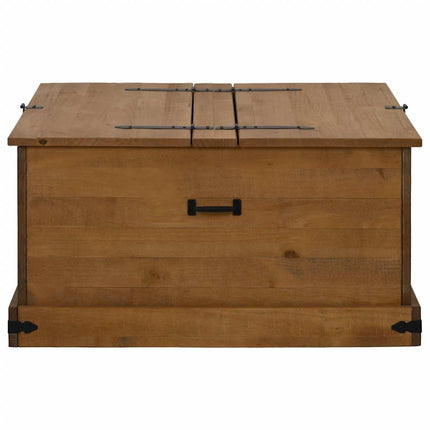 Coffre de rangement HALDEN 91x91x47 cm bois massif pin