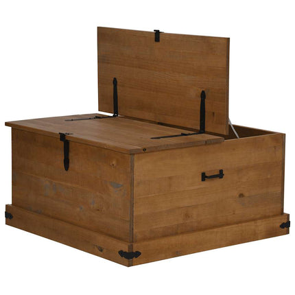 Coffre de rangement HALDEN 91x91x47 cm bois massif pin