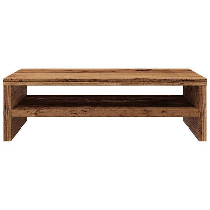 Support de moniteur vieux bois 42 x 24 x 13cm bois d'ingénierie