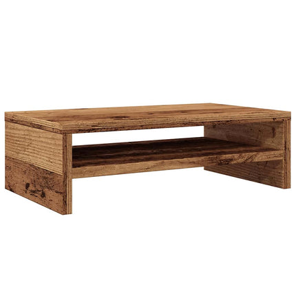 Support de moniteur vieux bois 42 x 24 x 13cm bois d'ingénierie
