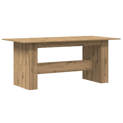 Table à manger chêne artisanal 180x90x76 cm bois d'ingénierie