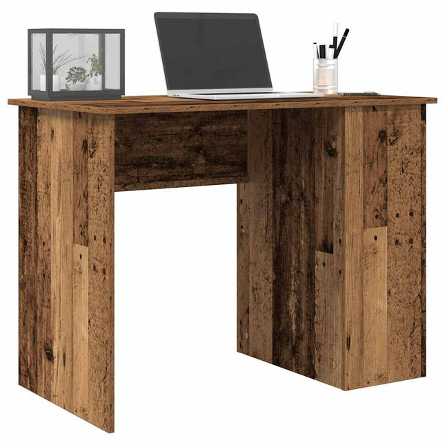 Bureau vieux bois 100x55x75 cm bois d'ingénierie