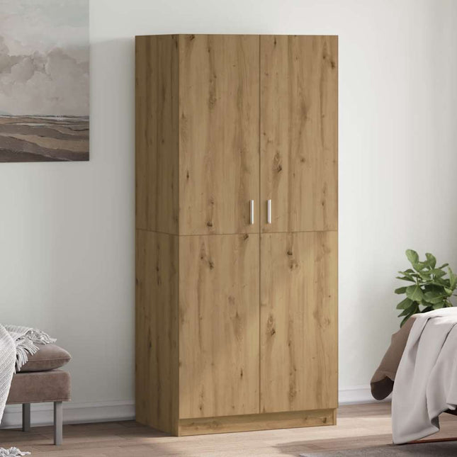 Armoire En 90 X 52 X 200 Cm Bois D'ingénierie chêne artisanal 1 1