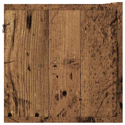 Meuble TV mural vieux bois 80x30x30 cm bois d'ingénierie