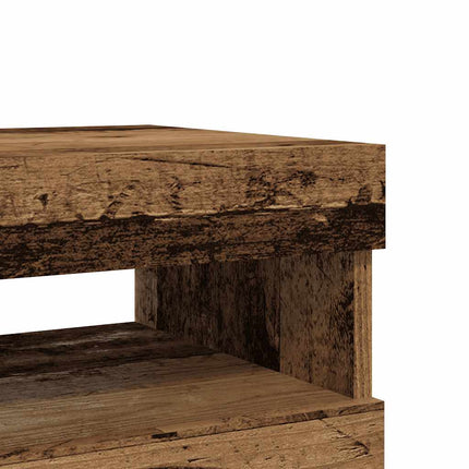 Meubles TV avec lumières LED 2 pcs vieux bois bois d'ingénierie