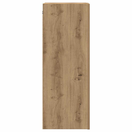 Meuble TV chêne artisanal 30,5x30x90 cm bois d'ingénierie