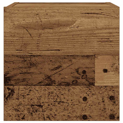 Meuble TV mural vieux bois 30,5x30x30 cm