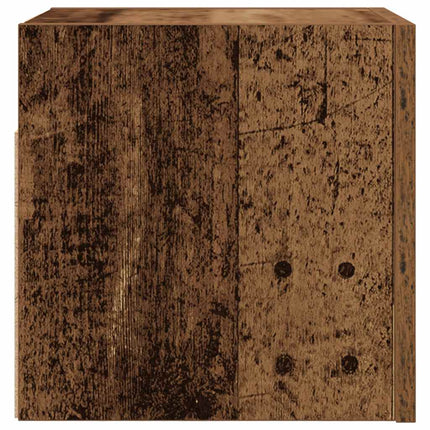 Meuble TV mural vieux bois 30,5x30x30 cm