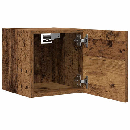 Meuble TV mural vieux bois 30,5x30x30 cm