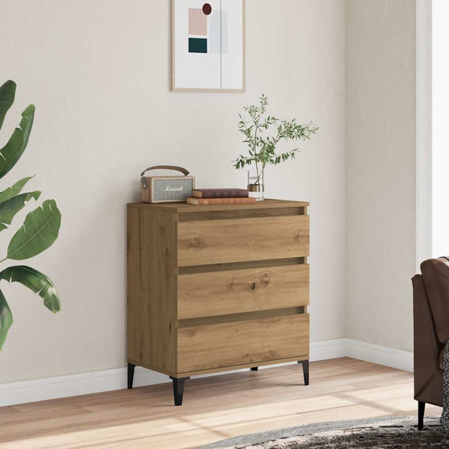 Buffet 60X35X70 Cm Bois D'ingénierie chêne artisanal 1