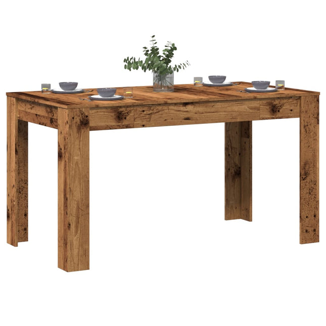 Table À Manger 140X74,5X76 Cm Bois D'ingénierie Vieux bois
