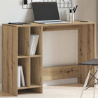 Bureau chêne artisanal 102,5x35x75 cm bois d'ingénierie