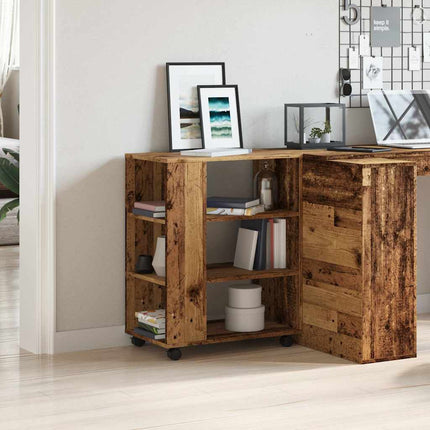 Armoire À Roulettes 60X35X75 Cm Bois D'ingénierie Vieux bois 1 1