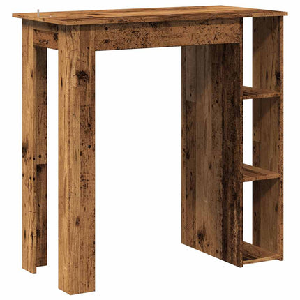 Table De Bar Avec Étagère Bois D'ingénierie Vieux bois 1