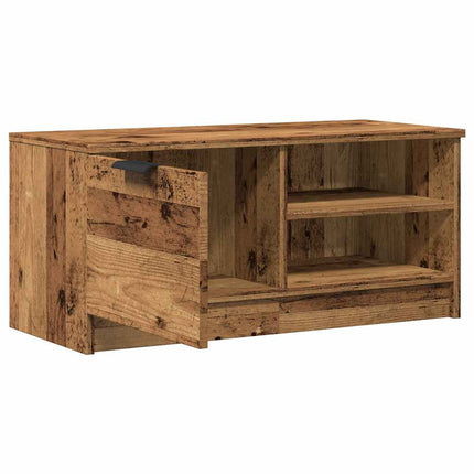 Meuble TV vieux bois 80x35x36,5 cm bois d'ingénierie