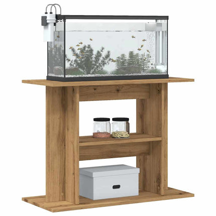 Support d'aquarium Chêne artisanal 80x35x60 cm Bois d'ingénierie