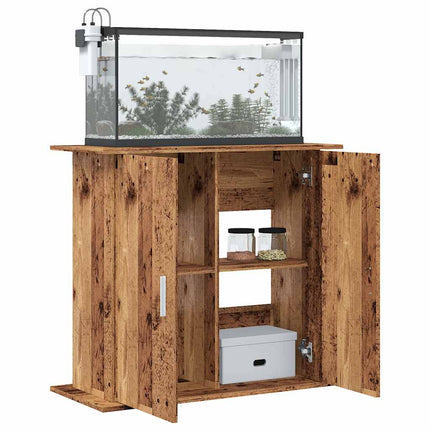 Support pour aquarium vieux bois 81x36x73 cm bois d'ingénierie
