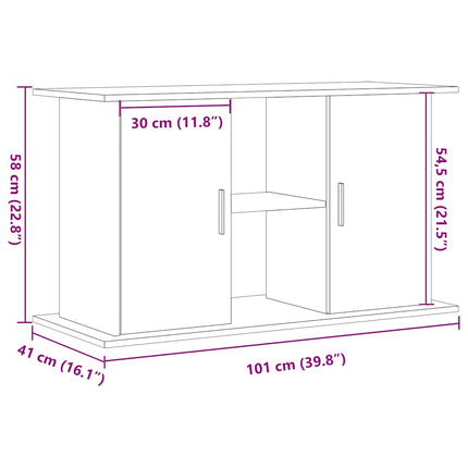 Support pour aquarium vieux bois 101x41x58 cm bois d'ingénierie