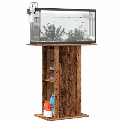 Support d'aquarium vieux bois 36x60,5x72,5 cm bois d'ingénierie