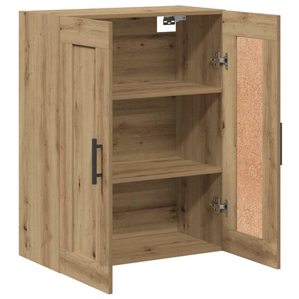 Armoire murale chêne artisanal 69,5x34x90 cm bois d'ingénierie