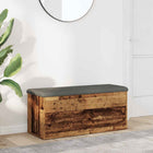 Banc de rangement vieux bois 102x42x45 cm bois d'ingénierie