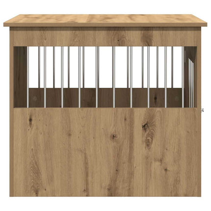 Meuble de cage pour chiens chêne artisanal 55x75x65 cm