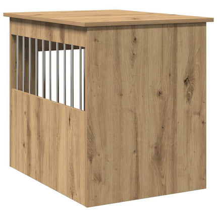 Meuble de cage pour chiens chêne artisanal 55x75x65 cm