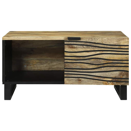 Table basse Marron et Noir 80 x 50 x 40 cm
