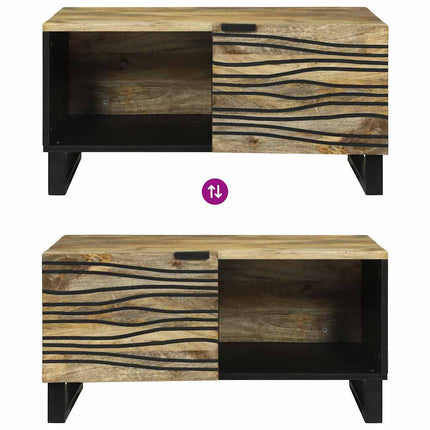 Table basse Marron et Noir 80 x 50 x 40 cm