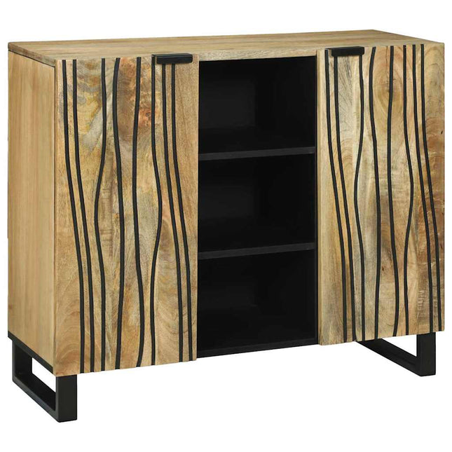 Buffet Marron 90 x 33 x 75 cm bois de manguier massif