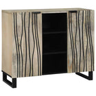 Buffet Blanc 90 x 33 x 75 cm bois de manguier massif