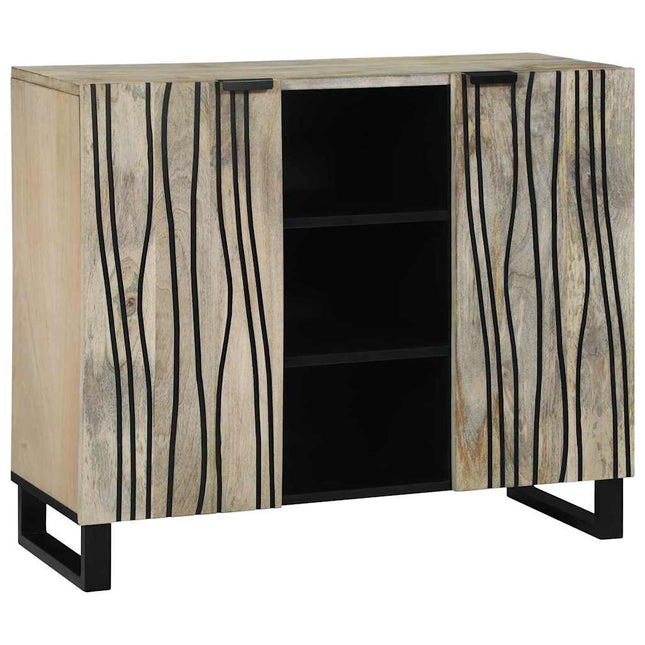 Buffet Blanc 90 x 33 x 75 cm bois de manguier massif