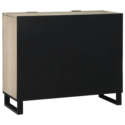 Buffet Blanc 90 x 33 x 75 cm bois de manguier massif