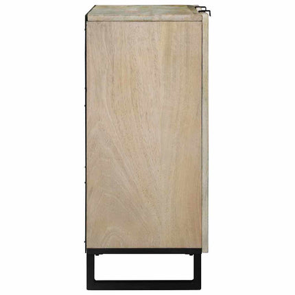 Buffet Blanc 90 x 33 x 75 cm bois de manguier massif