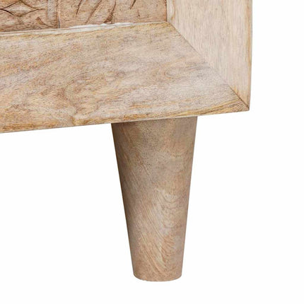 Table basse Beige 80 x 50 x 40 cm bois de manguier massif