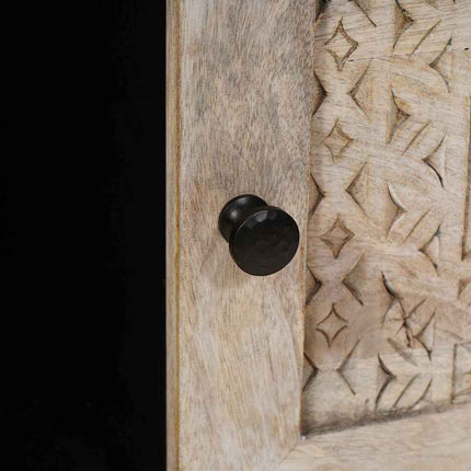 Table basse Beige 100 x 54 x 40 cm bois de manguier massif