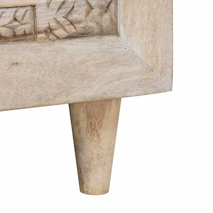 Table basse Beige 100 x 54 x 40 cm bois de manguier massif