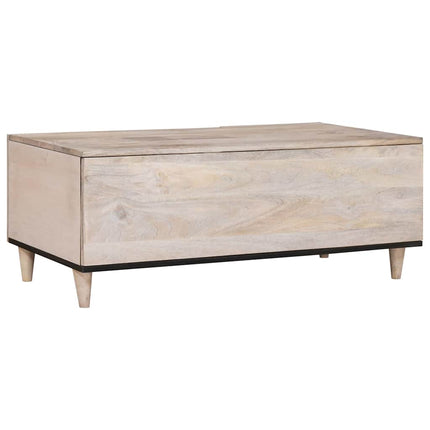 Table basse Beige 100 x 54 x 40 cm bois de manguier massif
