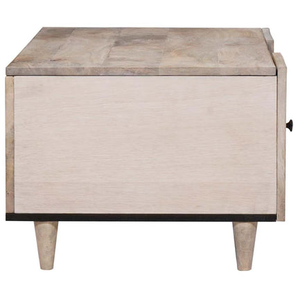 Table basse Beige 100 x 54 x 40 cm bois de manguier massif