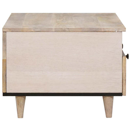 Table basse Blanc 80 x 54 x 40 cm bois de manguier massif