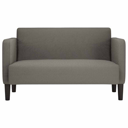Canapé causeuse gris clair 109 cm tissu velours côtelé