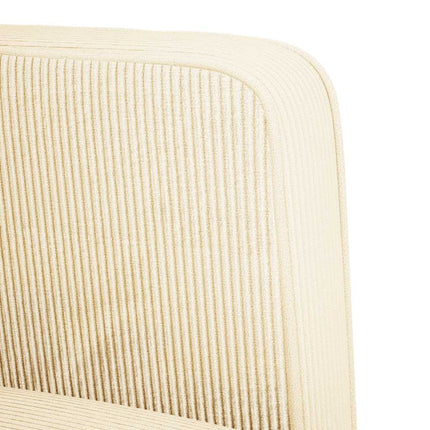 Canapé causeuse crème 109 cm tissu velours côtelé