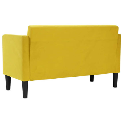 Canapé deux places Jaune 111 cm Velours