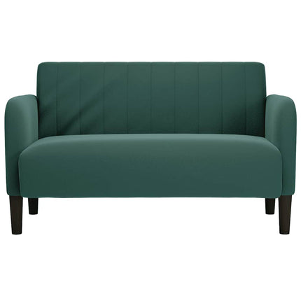 Canapé causeuse vert foncé 109 cm velours