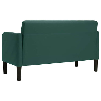 Canapé causeuse vert foncé 109 cm velours