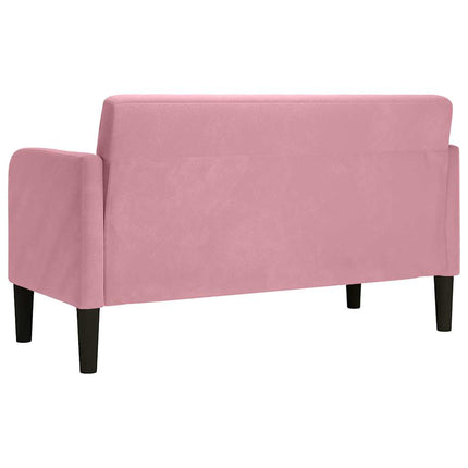 Canapé causeuse rose 109 cm velours