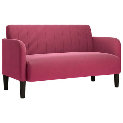 Canapé causeuse rouge bordeaux 109 cm velours
