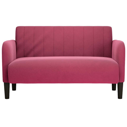 Canapé causeuse rouge bordeaux 109 cm velours